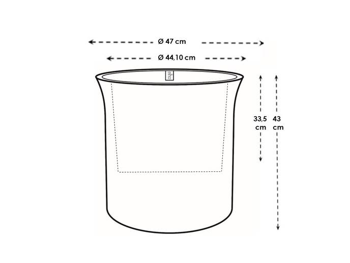june tulip 47cm blanc lin